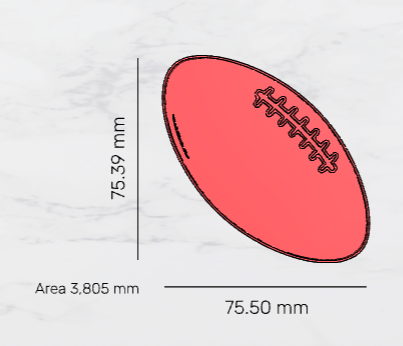 AFL Football Cutter & Embosser stamp set 75.5mm 3.17 inch - 3D Printing STL File Only