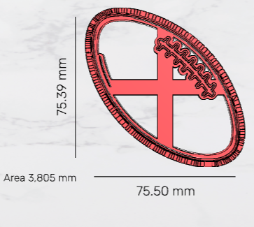 AFL Football Cutter & Imprint Cutter set 75.5mm 3.17 inch - 3D Printing STL File Only
