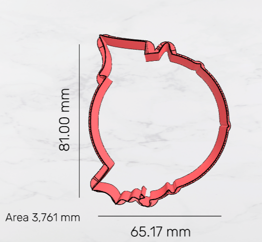 Bats Cutter & Embosser set 81mm 3.19 inch - Ready to use item