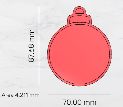 Bauble Cutter & Embosser set 87.68mm 3.45 inch - 3D Printing STL File Only