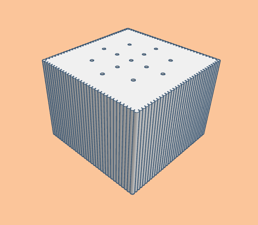 Square Reeded Cake Separator