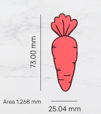 Carrot Cutter & Embosser Stamp set 73mm 2.87 inch - 3D Printing STL File Only