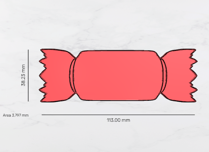 Christmas Cracker Cutter & Embosser Stamp set 113mm 4.45 inch - 3D Printing STL File Only
