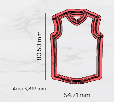 AFL Football Guernsey Cutter & Imprint Cutter set 80.5mm 3.17 inch - 3D Printing STL File Only