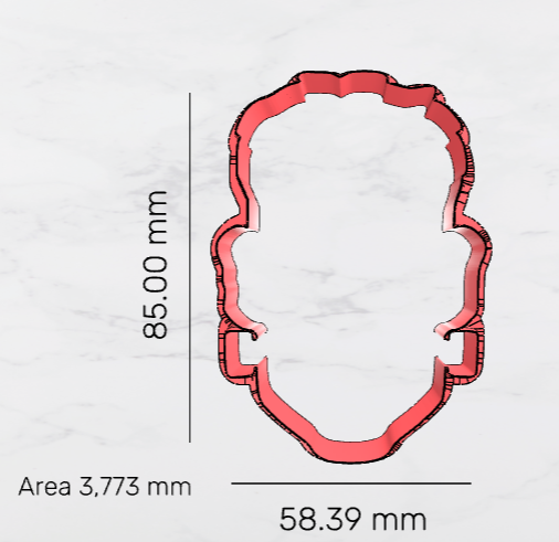 Frankenstein Cutter & Embosser set 85mm 3.35 inch - Ready to use item