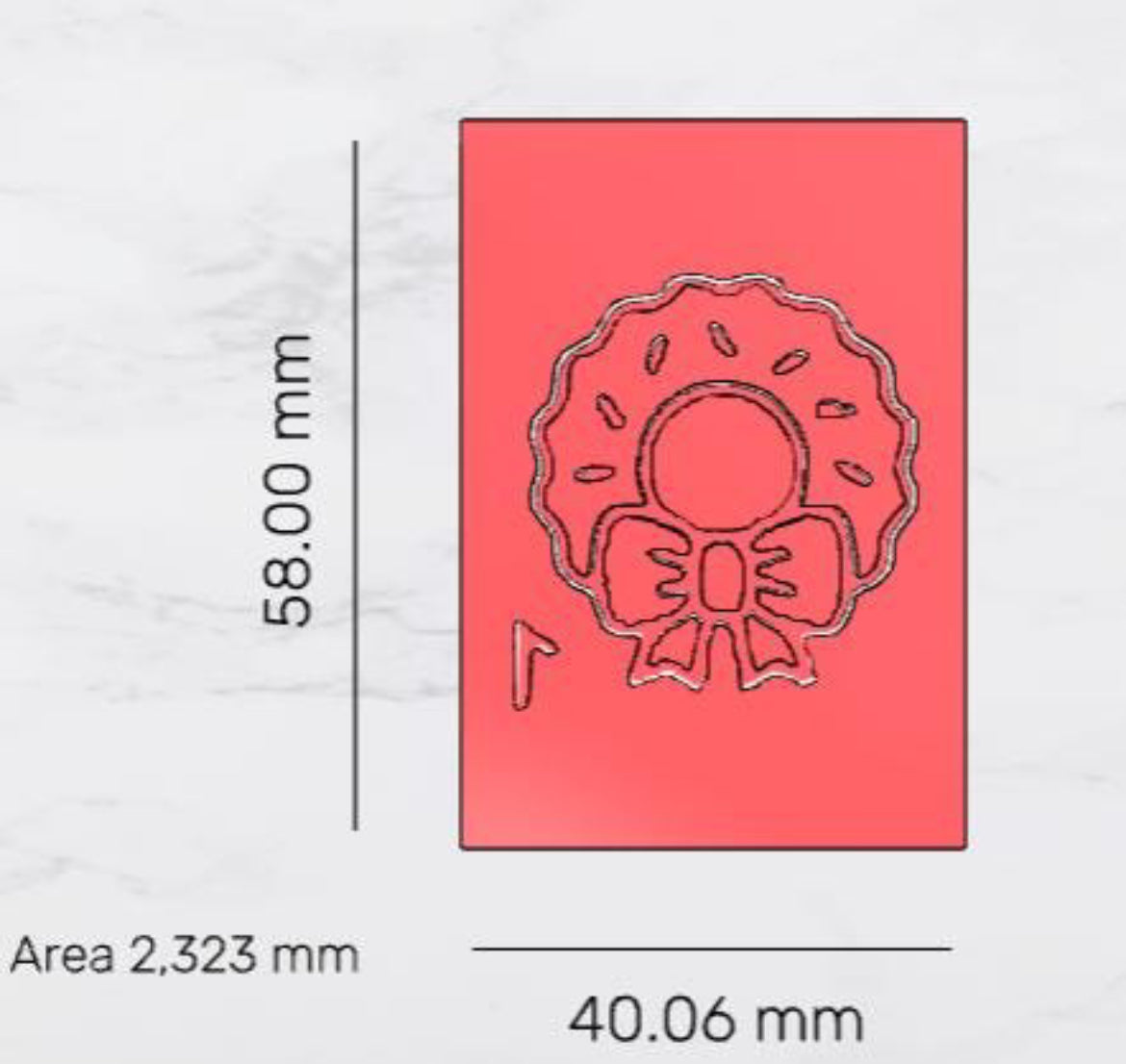 Christmas Advent Calendar cookie/fondant/clay cutters & 25 debosser stamps 58mm 2.28 inch - Ready to use item