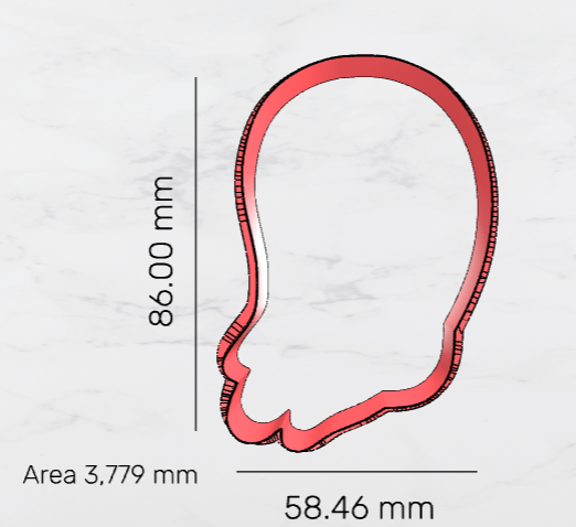 Ghost Cutter & Embosser set 86mm 3.39 inch - Ready to use item