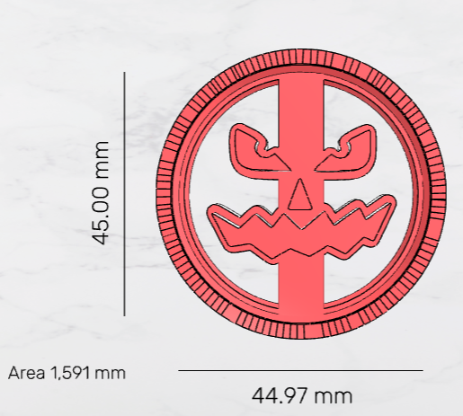 Ghoul Pops Cutter & Imprint Stamp set 45mm 1.77 inch - Ready to use item