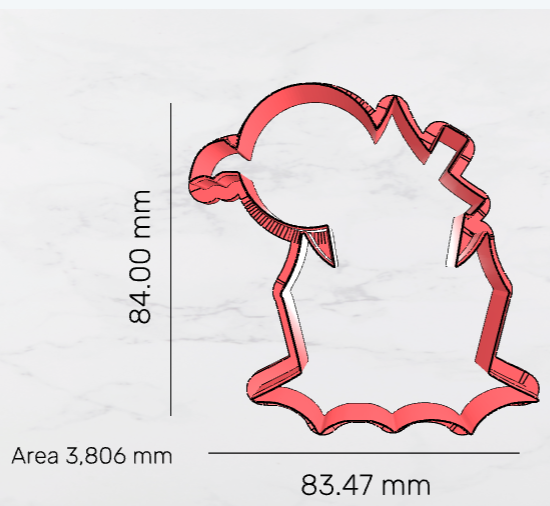 Haunted House Cutter & Embosser set 84mm 3.31 inch - Ready to use item