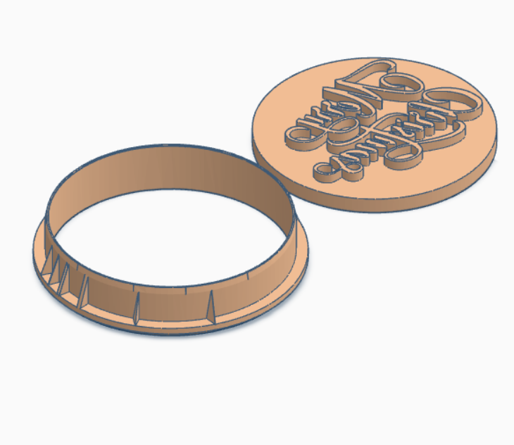Merry Christmas Cutter & Debosser Stamp set 70mm 2.76 inch - 3D Printing STL File Only