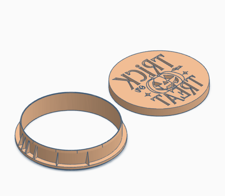 Trick or Treat Cutter & Debosser set 70mm 2.76 inch - Ready to use item